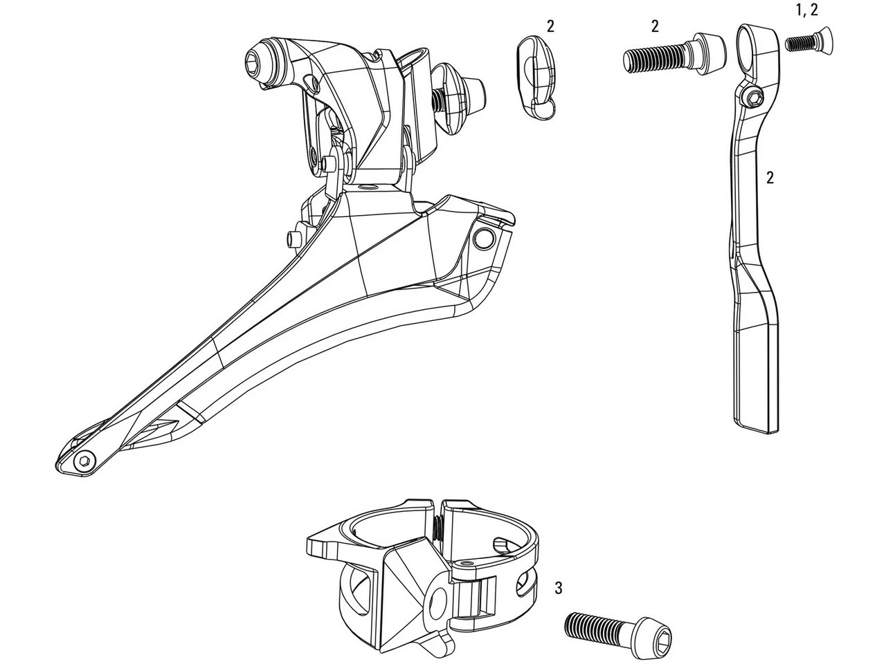 SRAM Ersatzteile Red 22, Red 2013 / Force 22 / Rival 22 Umwerfer 3 SRAM Ersatzteile Red 22, Red 2013 / Force 22 / Rival 22 Umwerfer