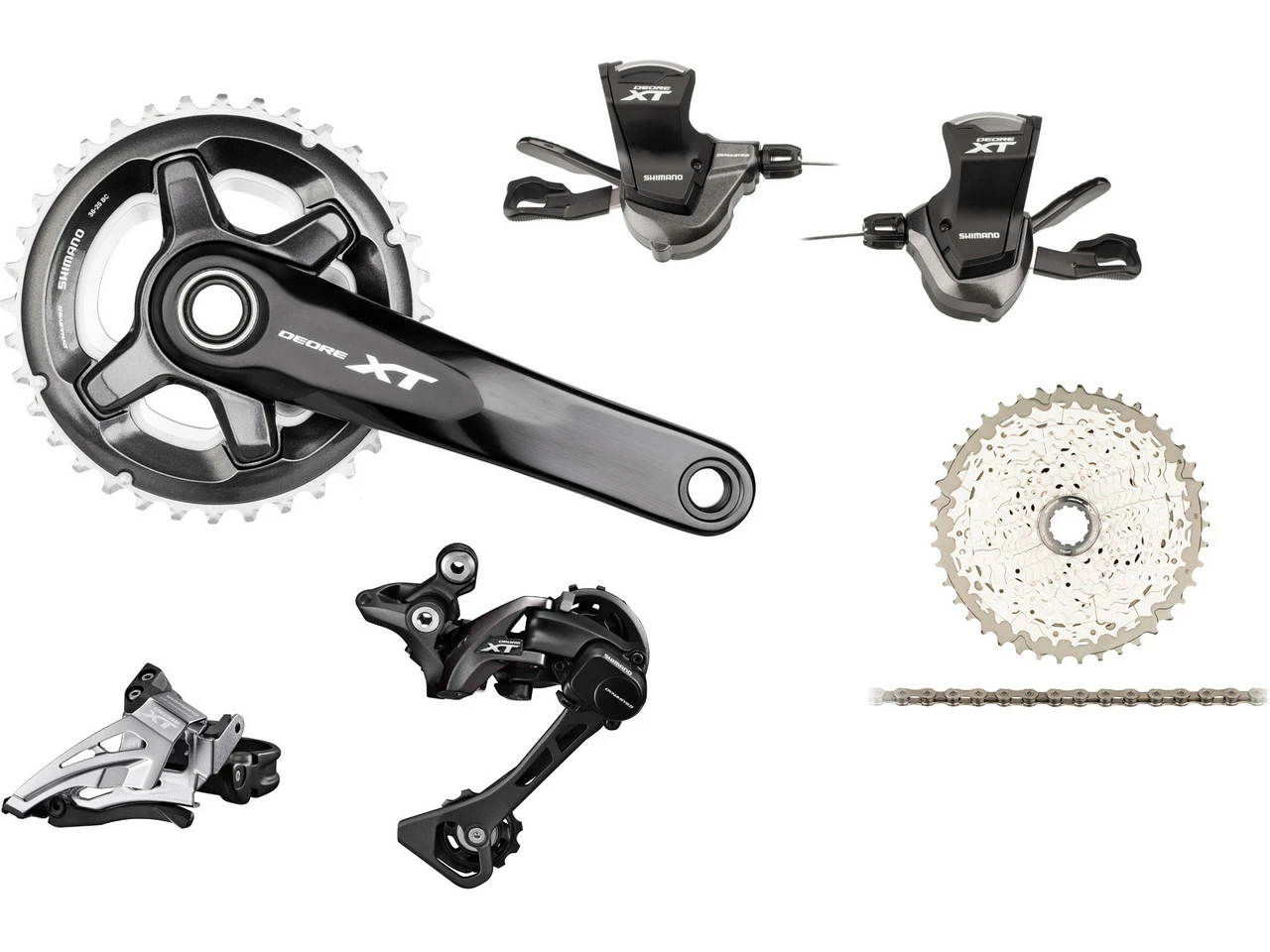 Shimano XT M8000 Gruppe 2x11 26-36 3 Shimano XT M8000 Gruppe 2x11 26-36