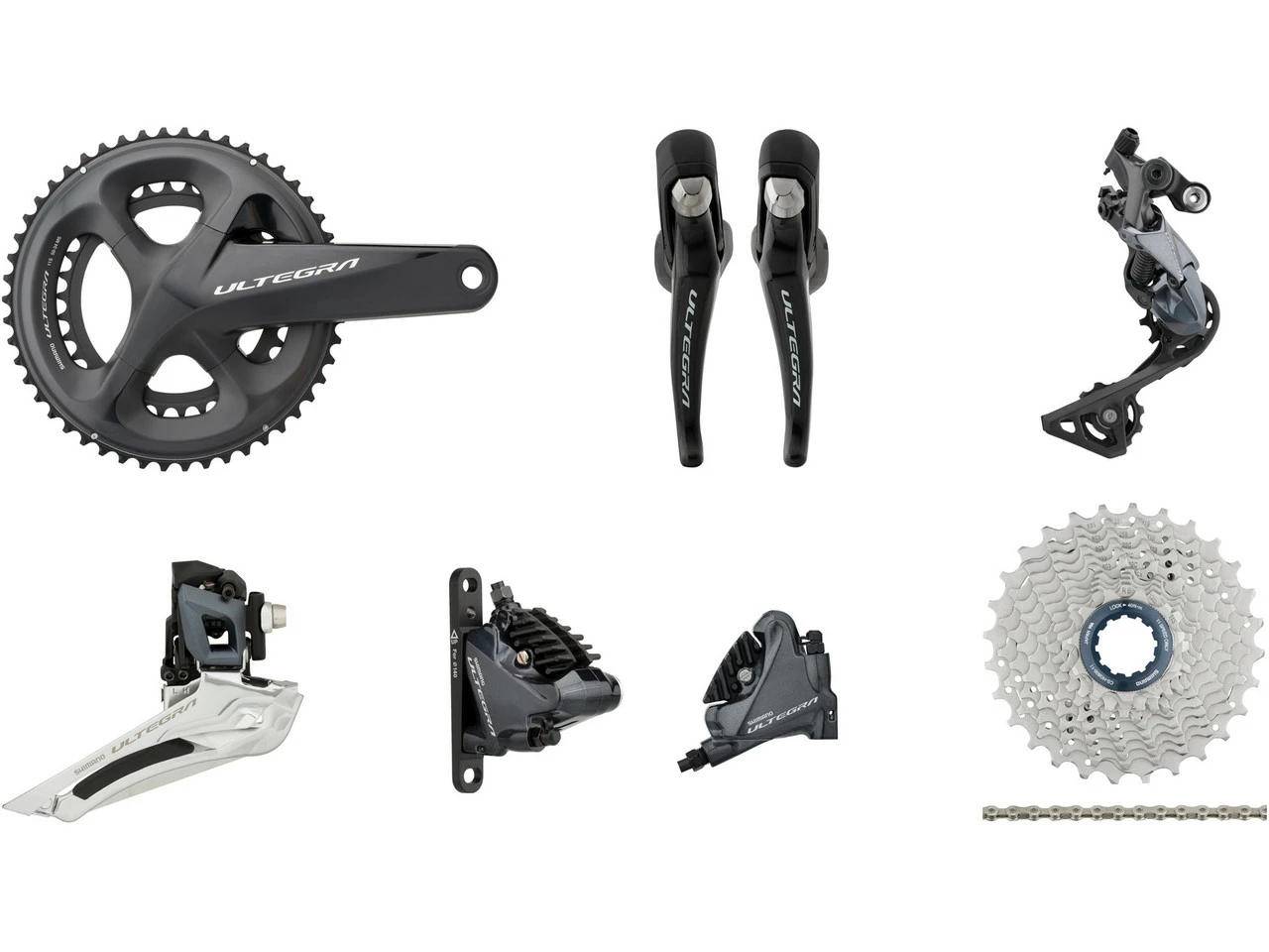 Shimano Ultegra R8000 Gruppe 2x11 34-50 Mit Scheibenbremse 3 Shimano Ultegra R8000 Gruppe 2x11 34-50 Mit Scheibenbremse