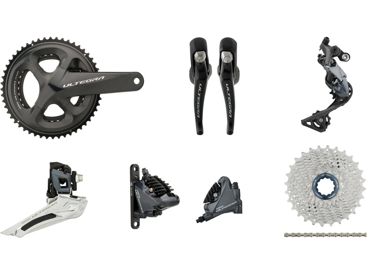 Shimano Ultegra R8000 Gruppe 2x11 36-52 Mit Scheibenbremse 3 Shimano Ultegra R8000 Gruppe 2x11 36-52 Mit Scheibenbremse