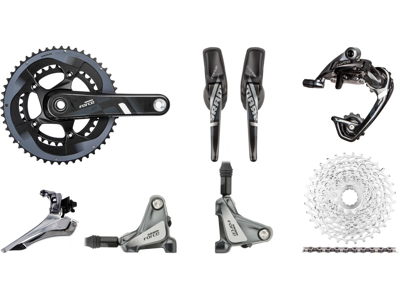 SRAM Force 22 FM Gruppe 2x11 39-53 BB30 Hydr. Scheibenbremse 3 SRAM Force 22 FM Gruppe 2x11 39-53 BB30 Hydr. Scheibenbremse