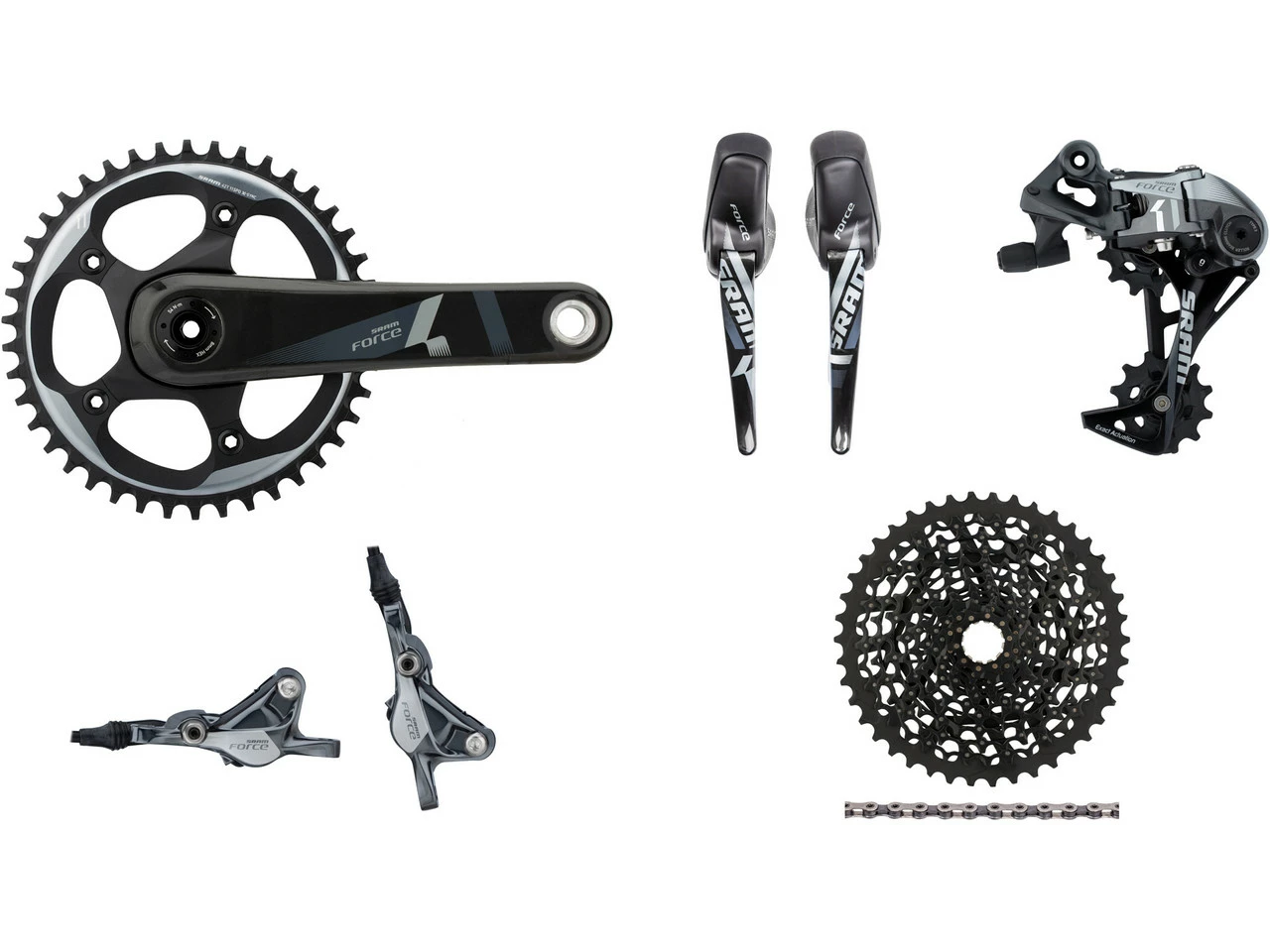 SRAM Force 1 PM Gruppe 1x11 42 GXP Hydr. Scheibenbremse 3 SRAM Force 1 PM Gruppe 1x11 42 GXP Hydr. Scheibenbremse