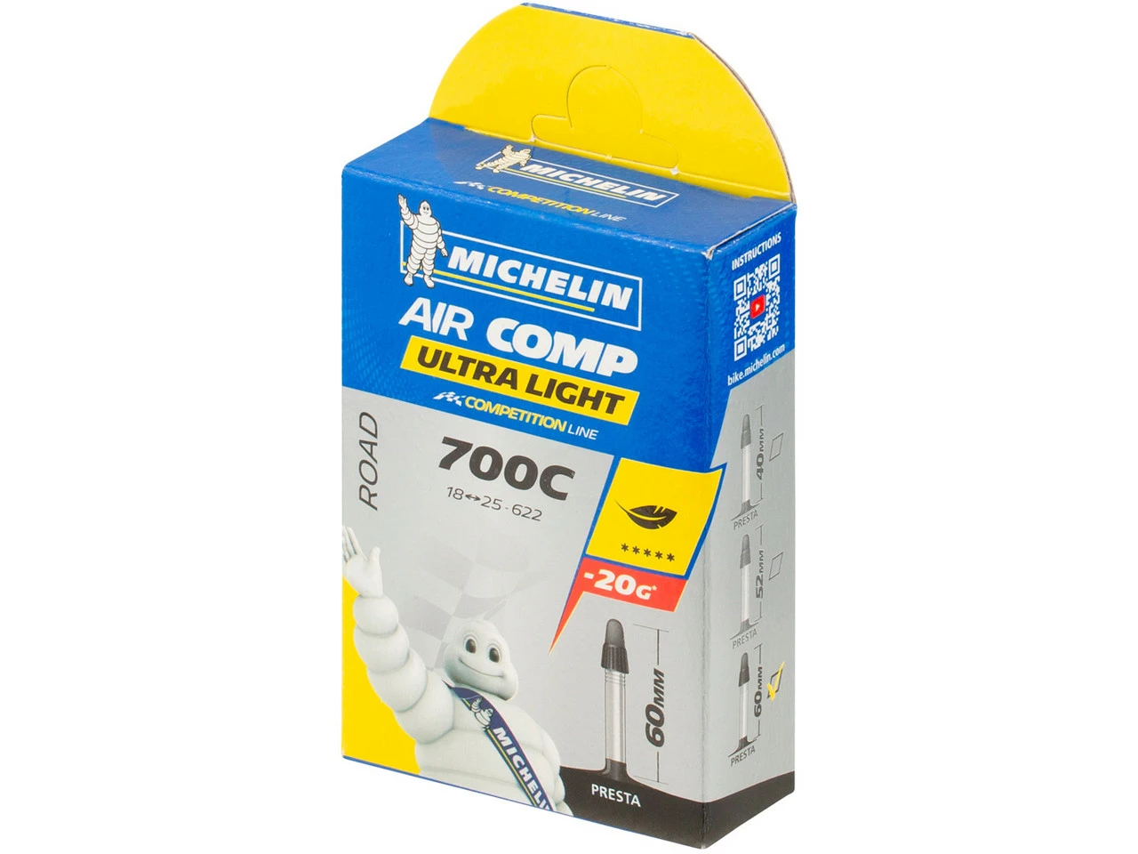 Michelin Schlauch A1 Aircomp Ultra-Light Road Für 28" 6 Michelin Schlauch A1 Aircomp Ultra-Light Road Für 28" – Bild 4